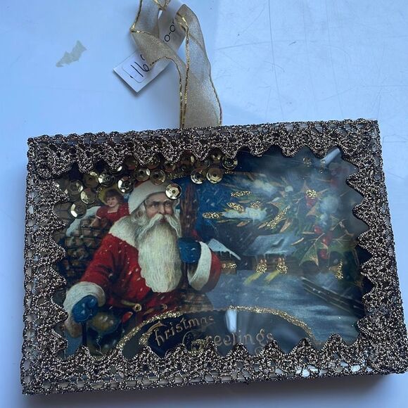 NWT vintage look old fashioned Santa with toy sack Christmas tree ornament - Picture 1 of 4